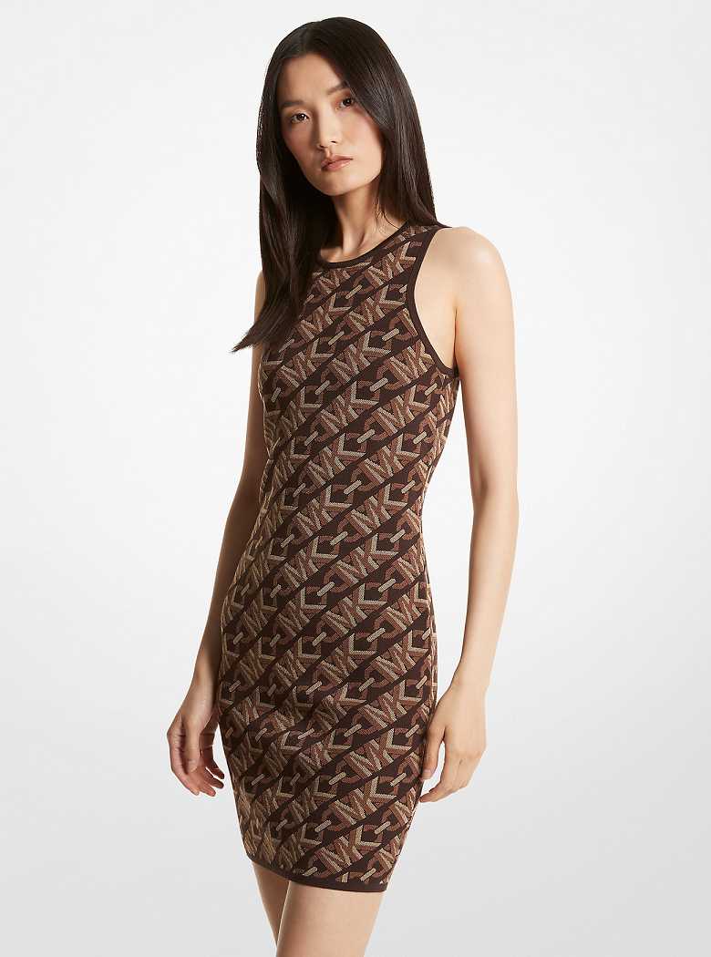 Michael Kors Empire Signature Logo Jacquard Tank Chocolate | SN-MK26706