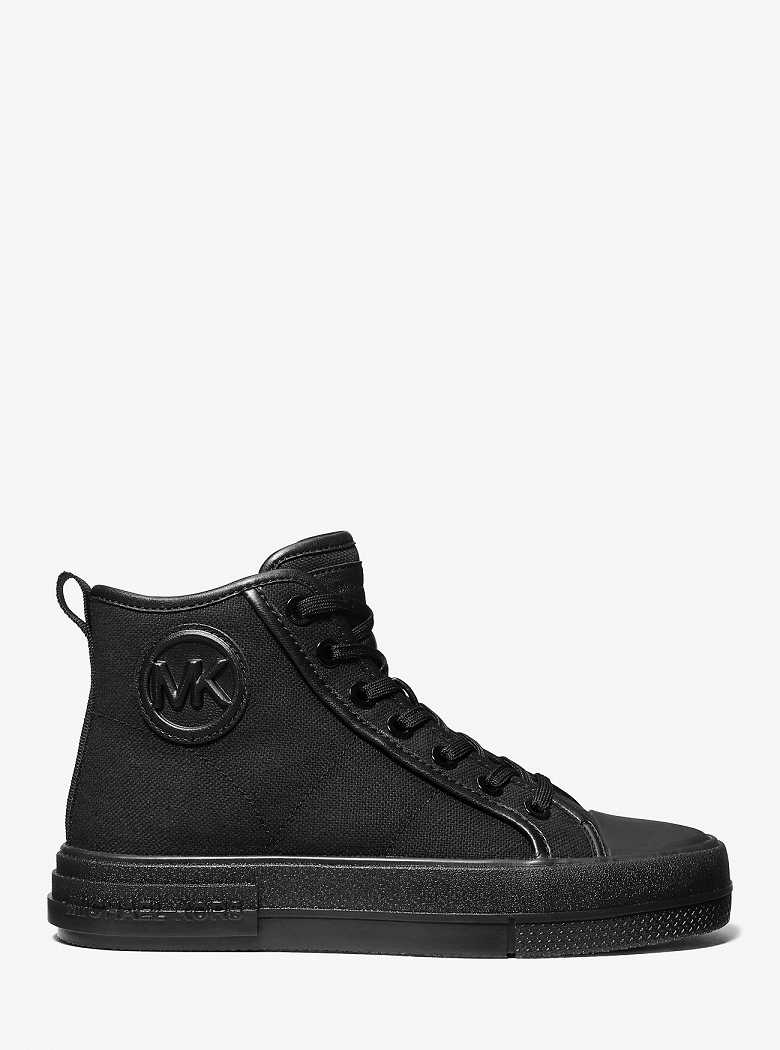 Michael Kors Evy Canvas High-Top Black | SN-MK27460