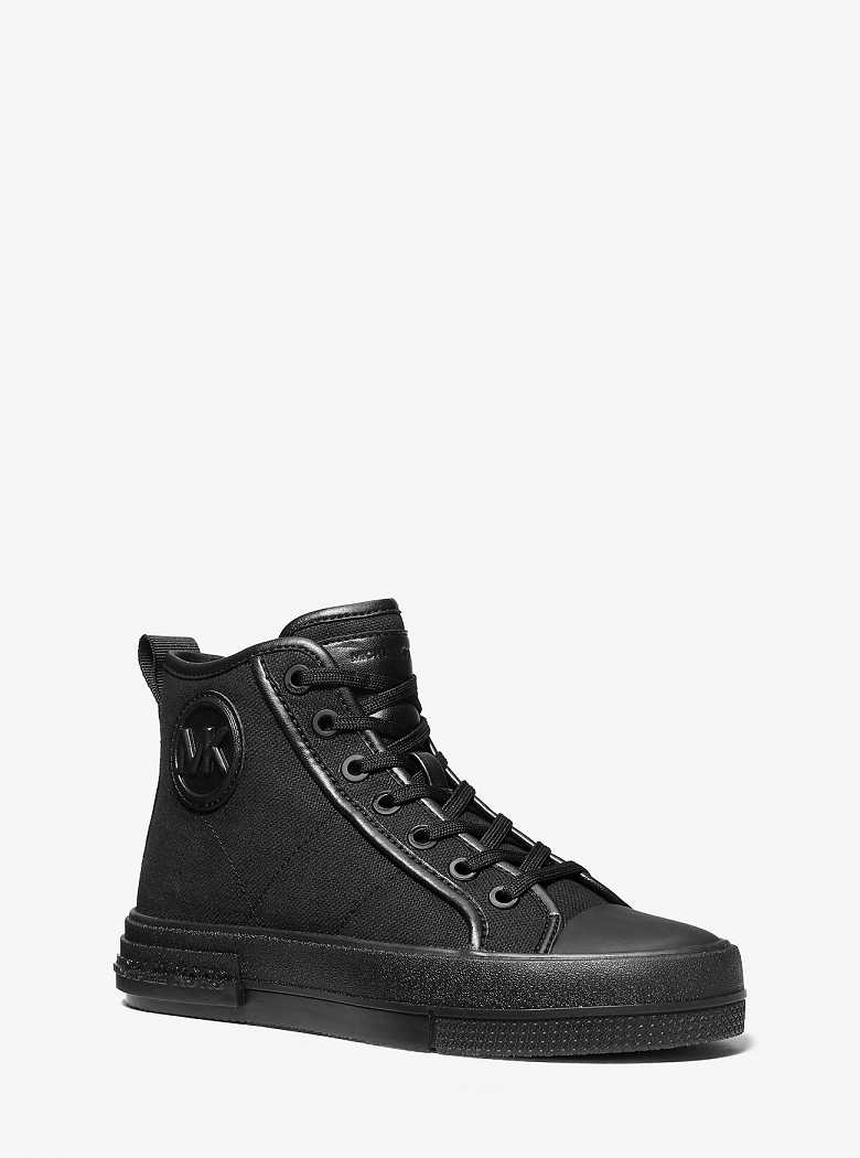 Michael Kors Evy Canvas High-Top Black | SN-MK27460