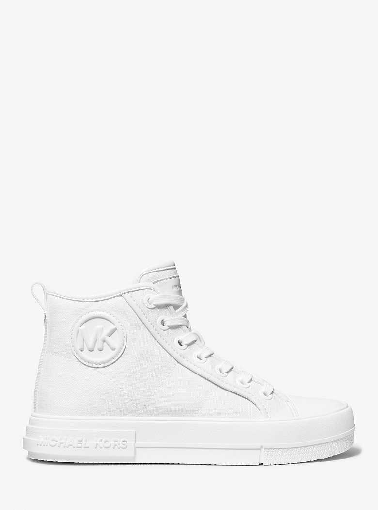 Michael Kors Evy Canvas High-Top Optic White | SN-MK27473