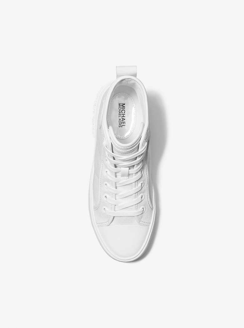 Michael Kors Evy Canvas High-Top Optic White | SN-MK27473