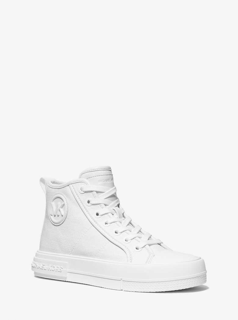 Michael Kors Evy Canvas High-Top Optic White | SN-MK27473