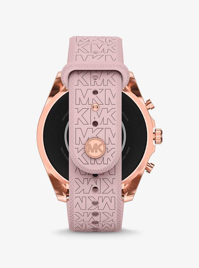 Michael Kors Gen 6 Bradshaw Rose Gold-Tone and Logo Silicone Blush | SN-MK28271