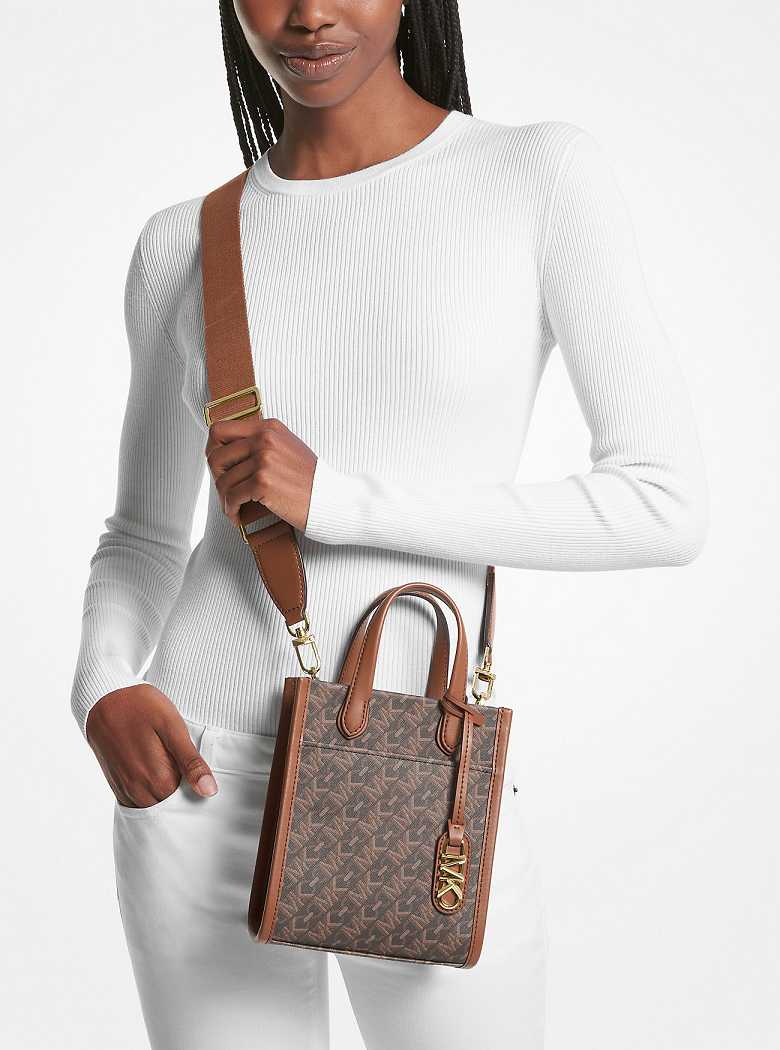 Michael Kors Gigi Extra-Small Empire Signature Logo Brown/Luggage | SN-MK27149