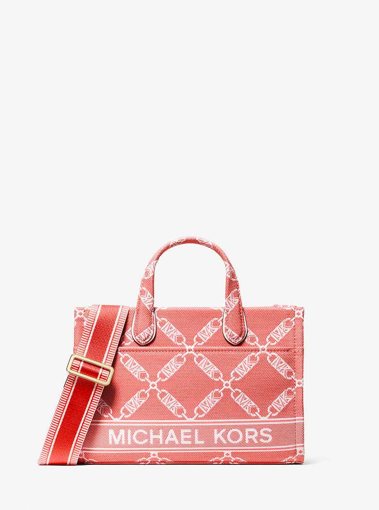 Michael Kors Gigi Small Empire Logo Jacquard Spiced Coral | SN-MK26806