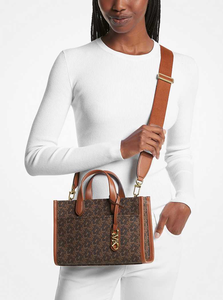 Michael Kors Gigi Small Empire Signature Logo Brown/Luggage | SN-MK26862