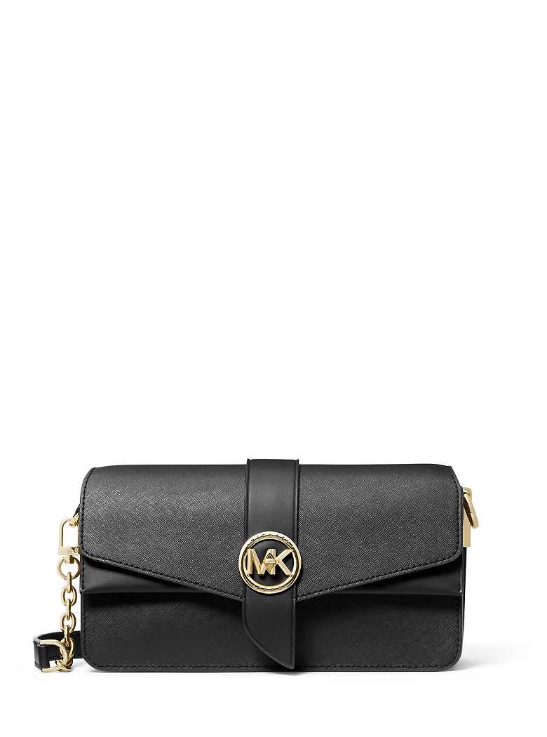 Michael Kors Greenwich Medium Saffiano Leather Black | SN-MK27023