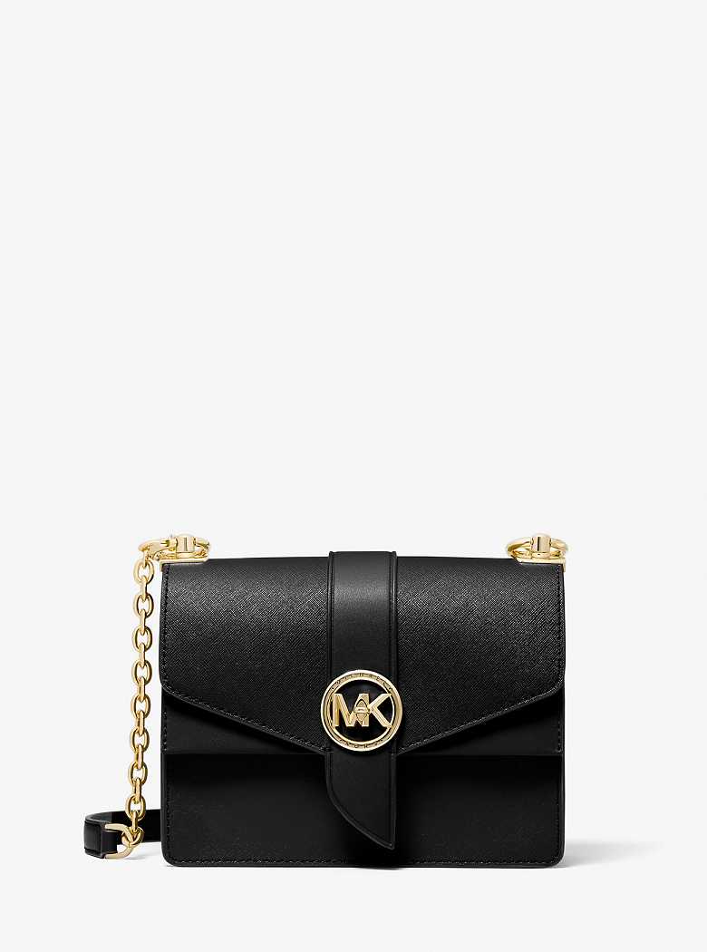 Michael Kors Greenwich Small Saffiano Leather Black | SN-MK27248