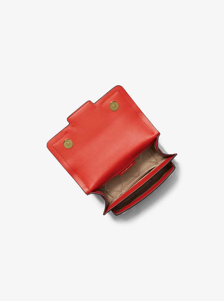 Michael Kors Heather Extra-Small Leather Spiced Coral | SN-MK27183