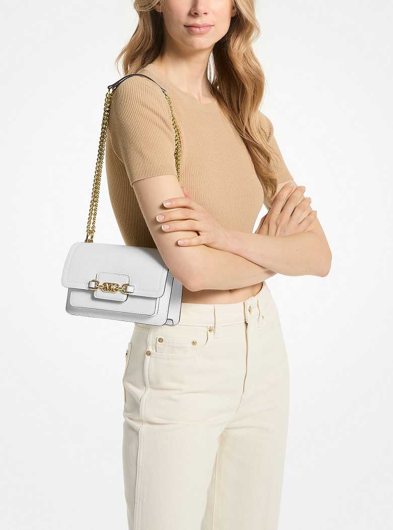 Michael Kors Heather Extra-Small Leather Optic White | SN-MK27187