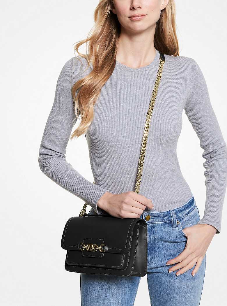 Michael Kors Heather Large Leather Black | SN-MK27074