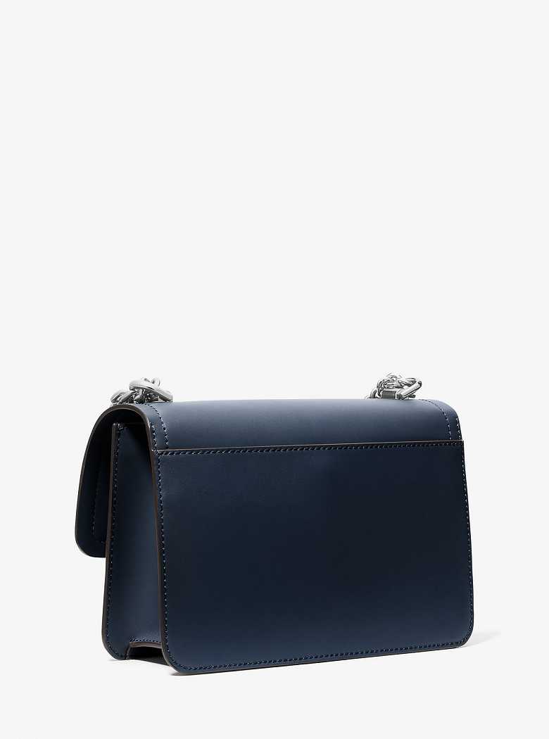 Michael Kors Heather Large Leather Navy | SN-MK27061