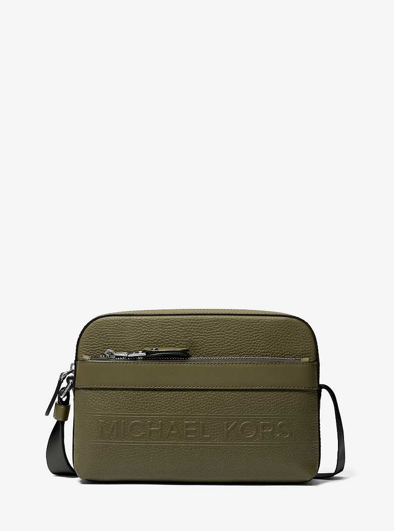 Michael Kors Hudson Pebbled Leather Utility Olive | SN-MK28134