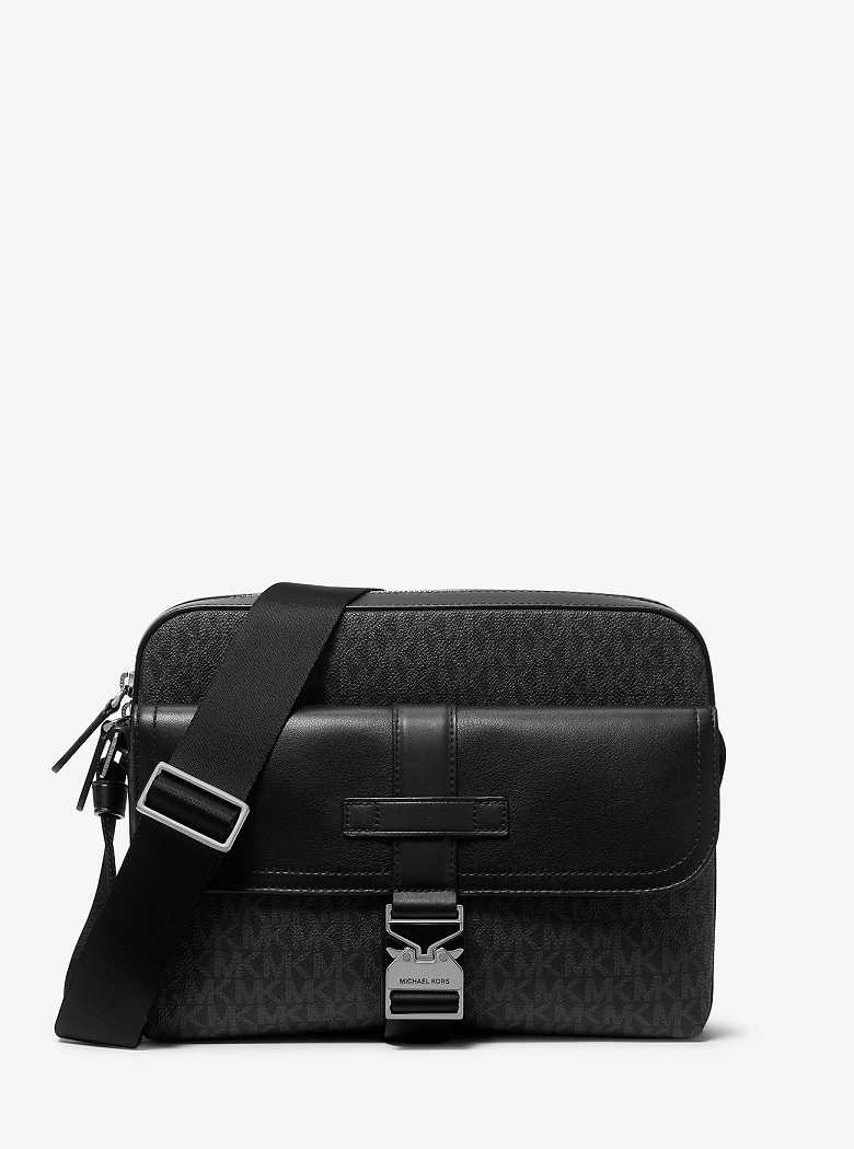 Michael Kors Hudson Signature Logo and Leather Black | SN-MK28138