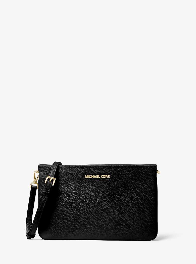 Michael Kors Jet Set Large Pebbled Leather Black | SN-MK27113