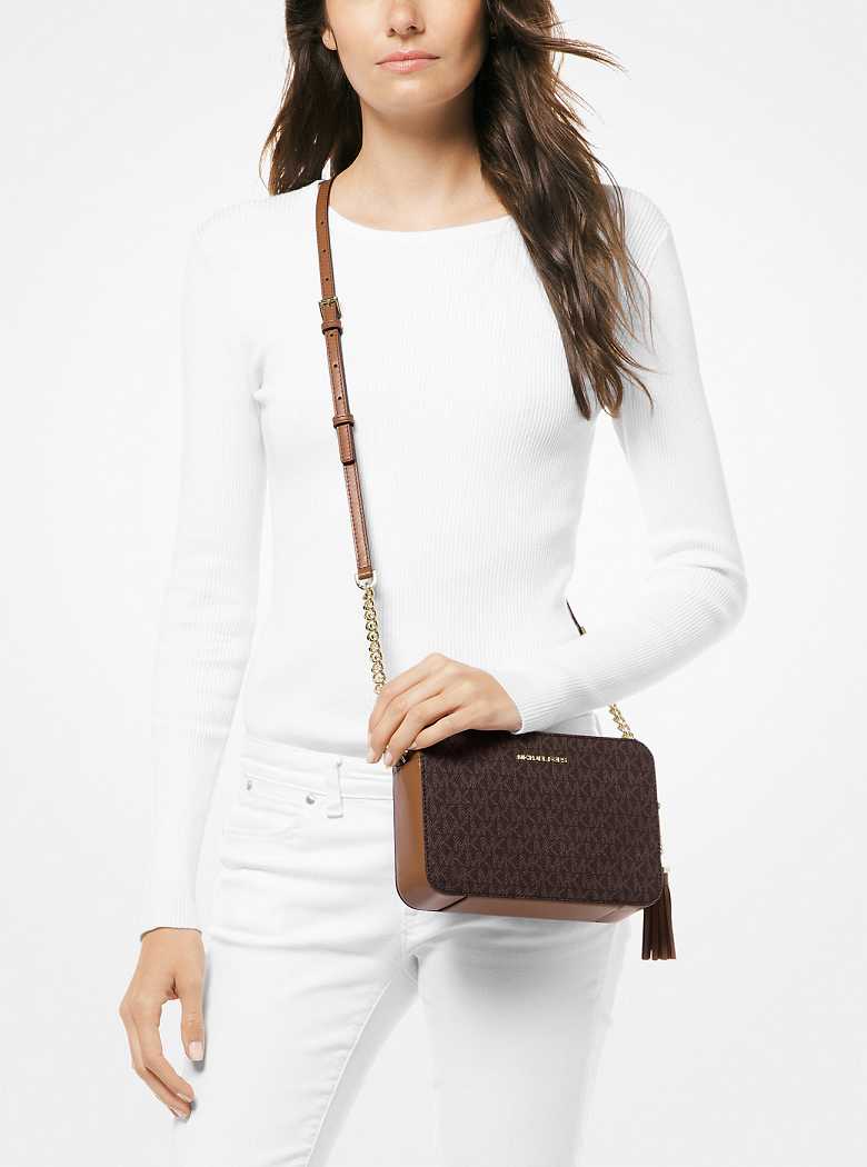 Michael Kors Jet Set Medium Logo Brown | SN-MK27160