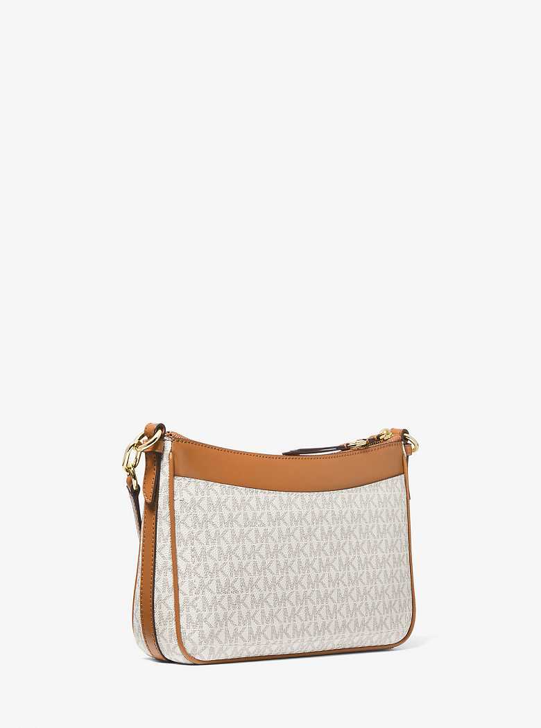 Michael Kors Jet Set Medium Logo Vanilla/Acorn | SN-MK27025