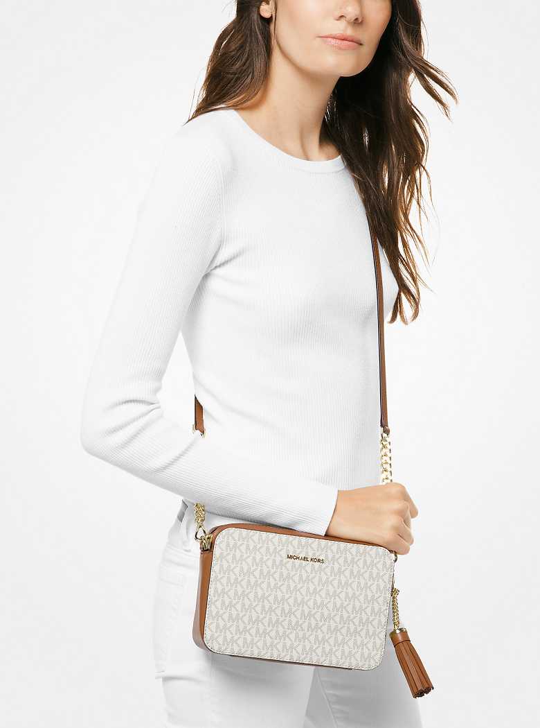 Michael Kors Jet Set Medium Logo Vanilla | SN-MK27159