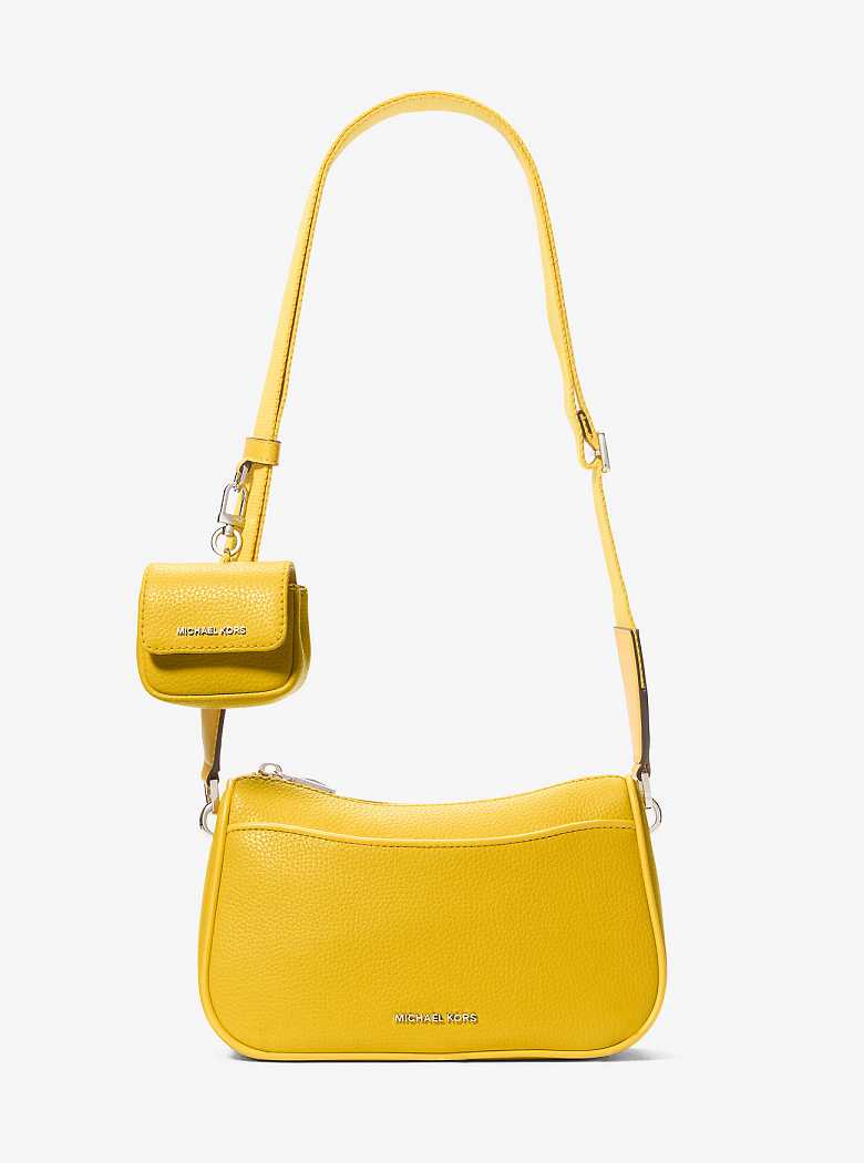 Michael Kors Jet Set Medium Pebbled Leather Bright Dandelion | SN-MK27141