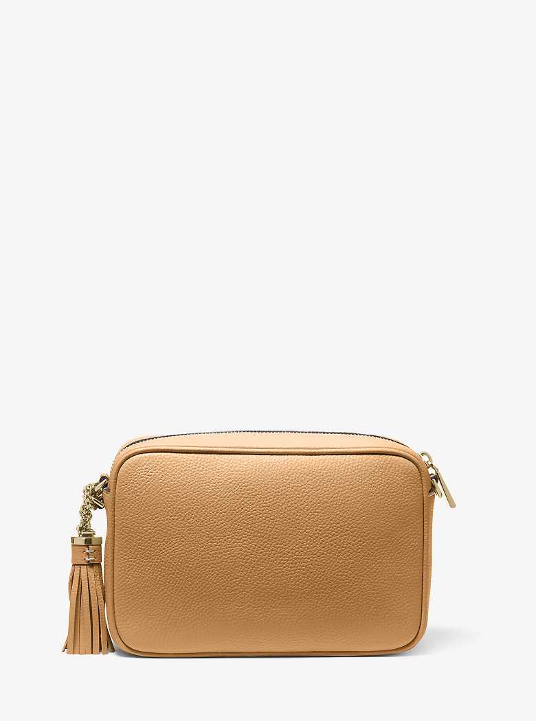 Michael Kors Jet Set Medium Pebbled Leather Pale Peanut | SN-MK27156