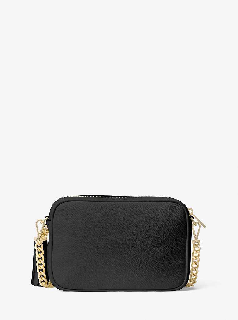 Michael Kors Jet Set Medium Pebbled Leather Black | SN-MK27157