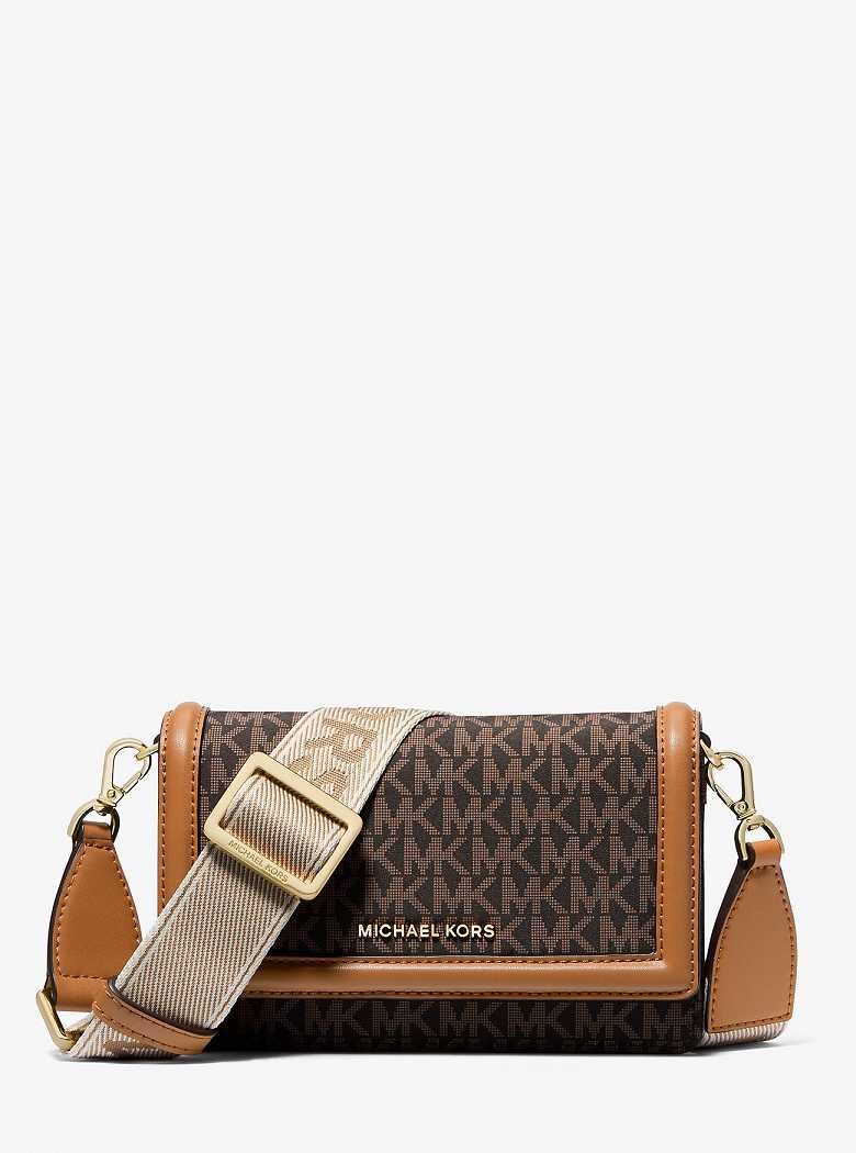 Michael Kors Jet Set Small Logo Print Woven Brn/Acorn | SN-MK27245