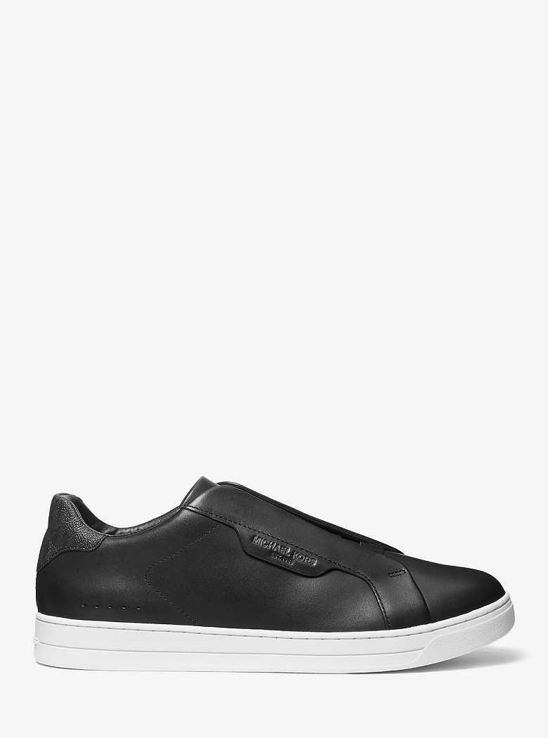 Michael Kors Keating Leather Slip-On Black | SN-MK28231