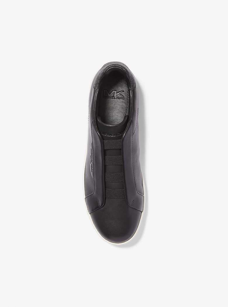 Michael Kors Keating Leather Slip-On Black | SN-MK28231