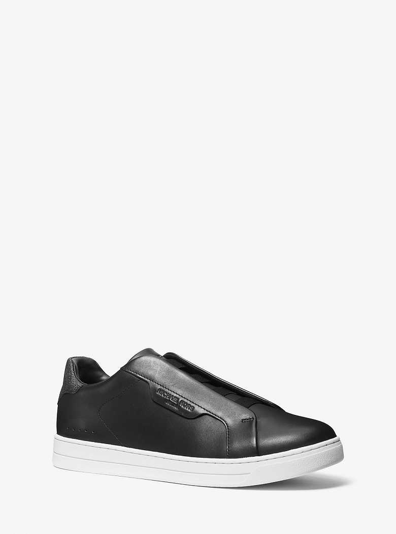 Michael Kors Keating Leather Slip-On Black | SN-MK28231