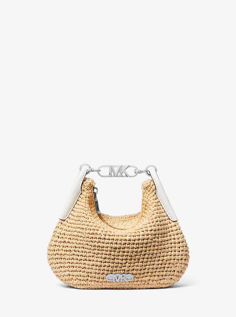 Michael Kors Kendall Small Straw Nat/Opticwht | SN-MK27103