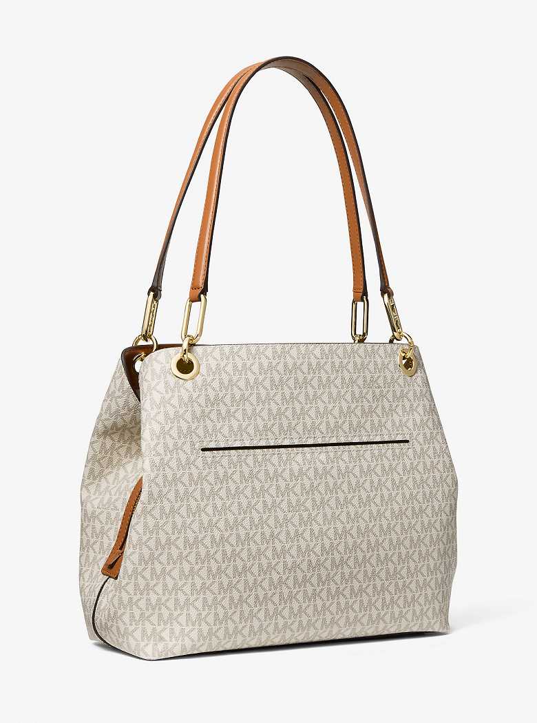 Michael Kors Kensington Large Signature Logo Vanilla/Acorn | SN-MK27018