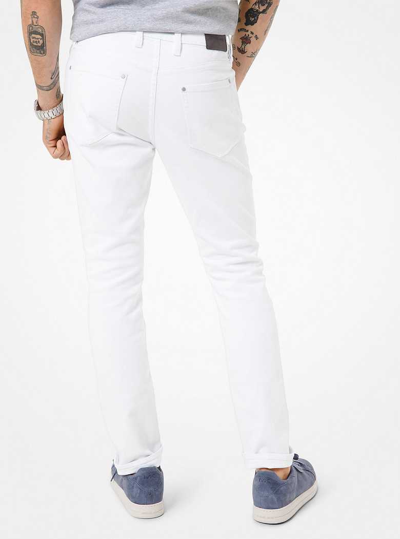 Michael Kors Kent Skinny-Fit Stretch Cotton White | SN-MK28026