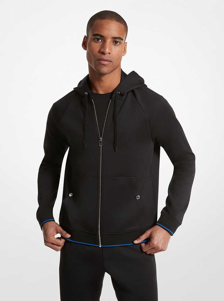 Michael Kors Knit Zip-Up Black | SN-MK27950