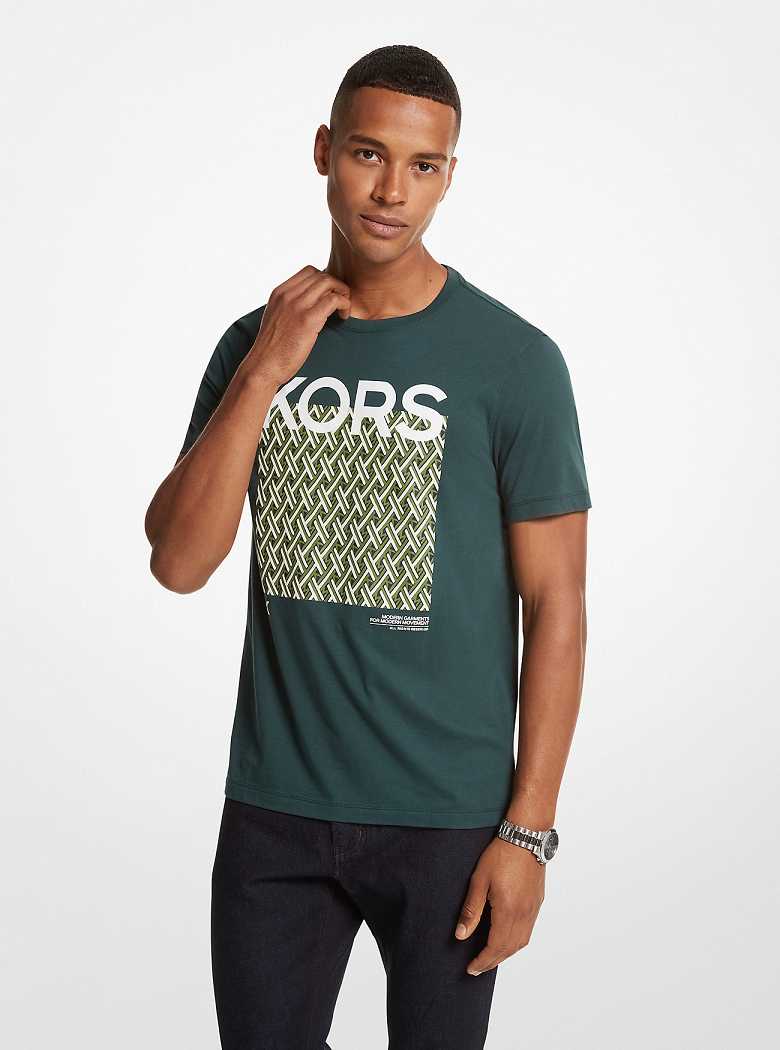 Michael Kors Lattice Logo Cotton Loden | SN-MK27947