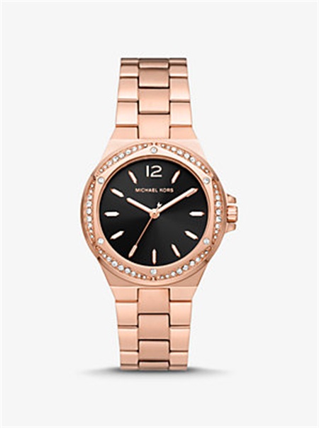 Michael Kors Lennox Pavé Rose Gold-Tone Watch Rose Gold | SN-MK28439