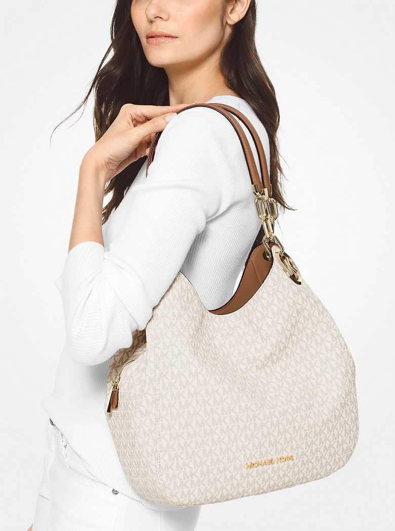 Michael Kors Lillie Large Logo Vanilla/Acorn | SN-MK27022