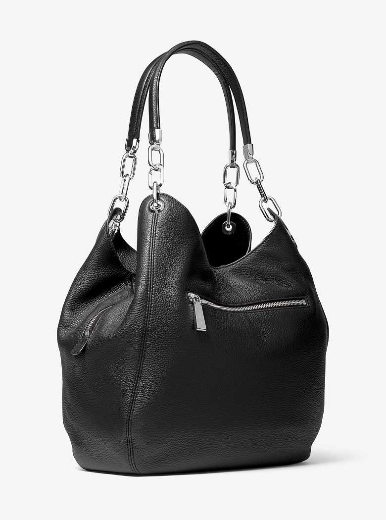 Michael Kors Lillie Large Pebbled Leather Black | SN-MK26901