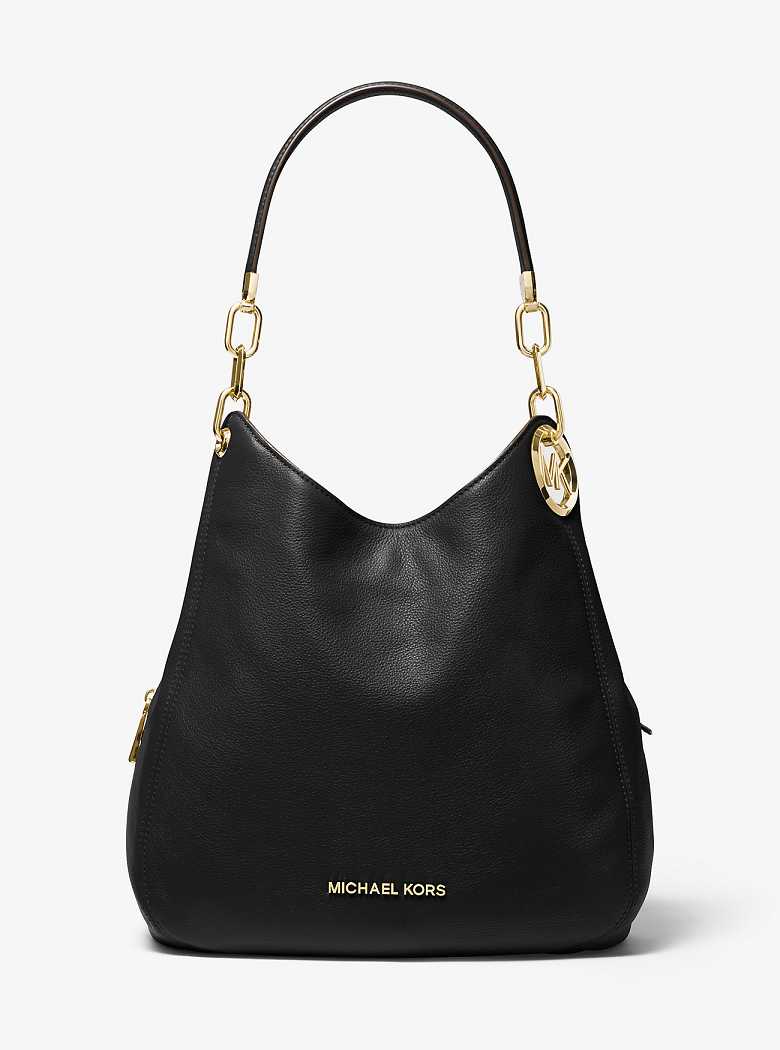 Michael Kors Lillie Large Pebbled Leather Black | SN-MK27095