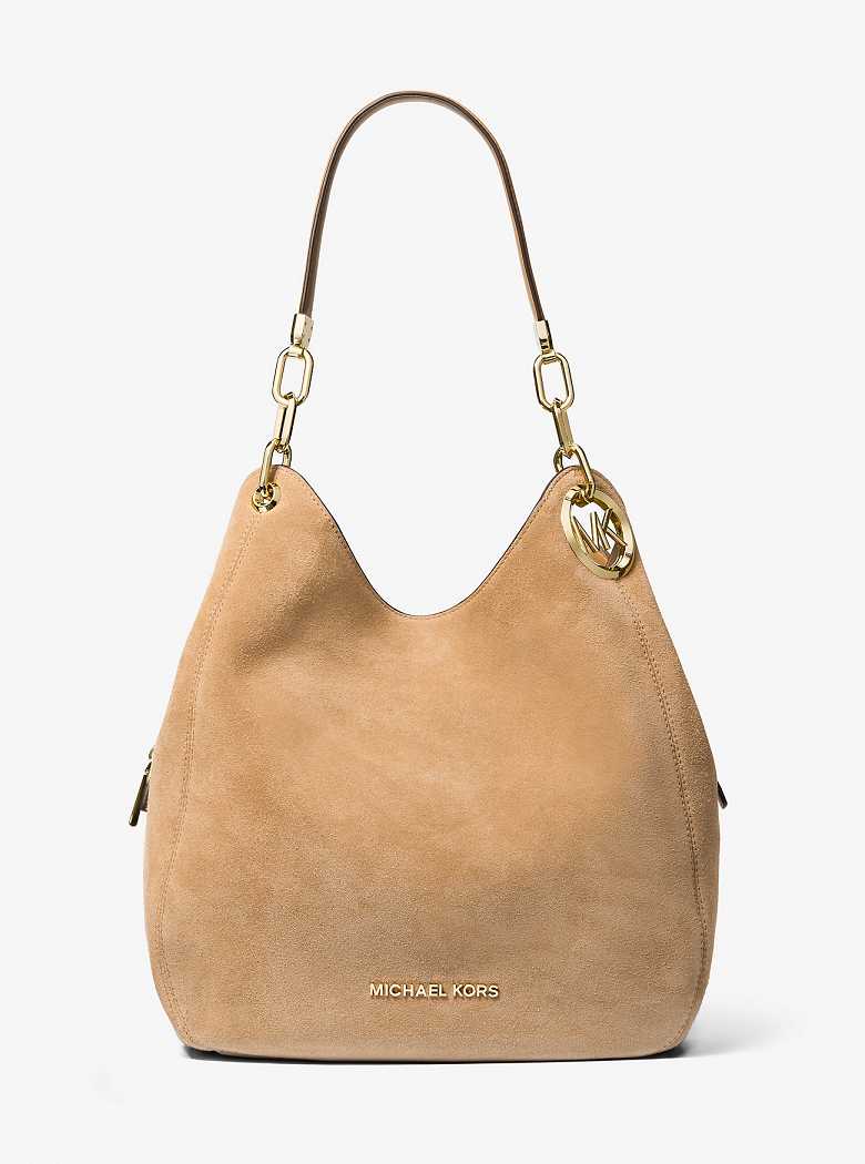 Michael Kors Lillie Large Suede Camel | SN-MK27085