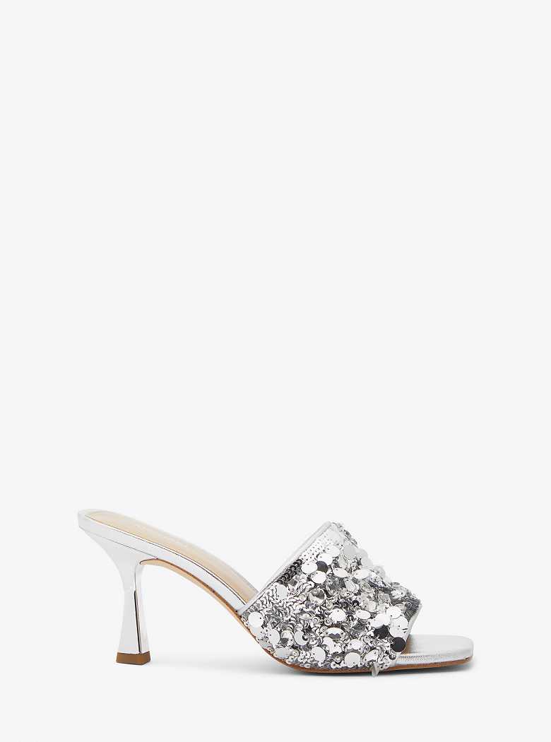 Michael Kors Limited-Edition Tessa Hand-Embellished Silver | SN-MK27507