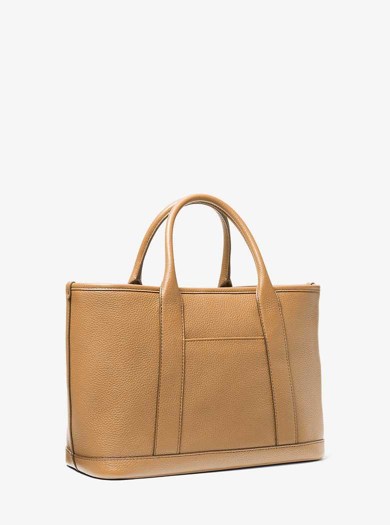 Michael Kors Luisa Medium Pebbled Leather Camel | SN-MK27349