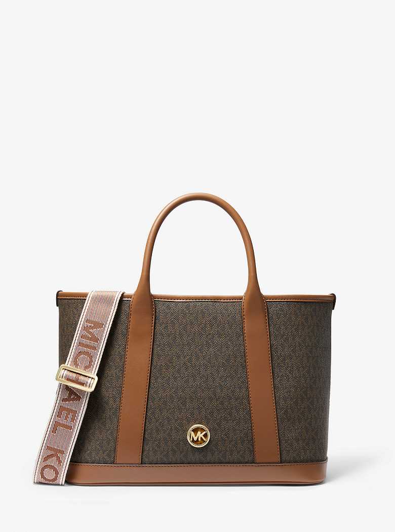 Michael Kors Luisa Medium Signature Logo Brown/Luggage | SN-MK27345