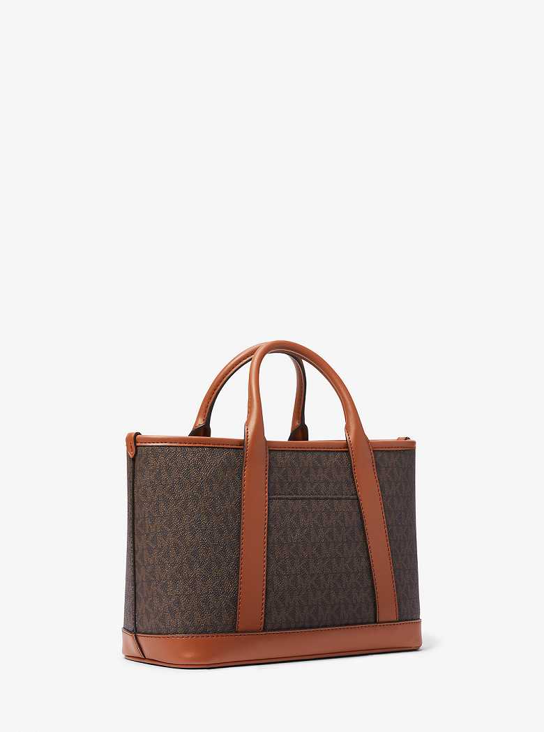 Michael Kors Luisa Small Signature Logo Brown/Luggage | SN-MK27353