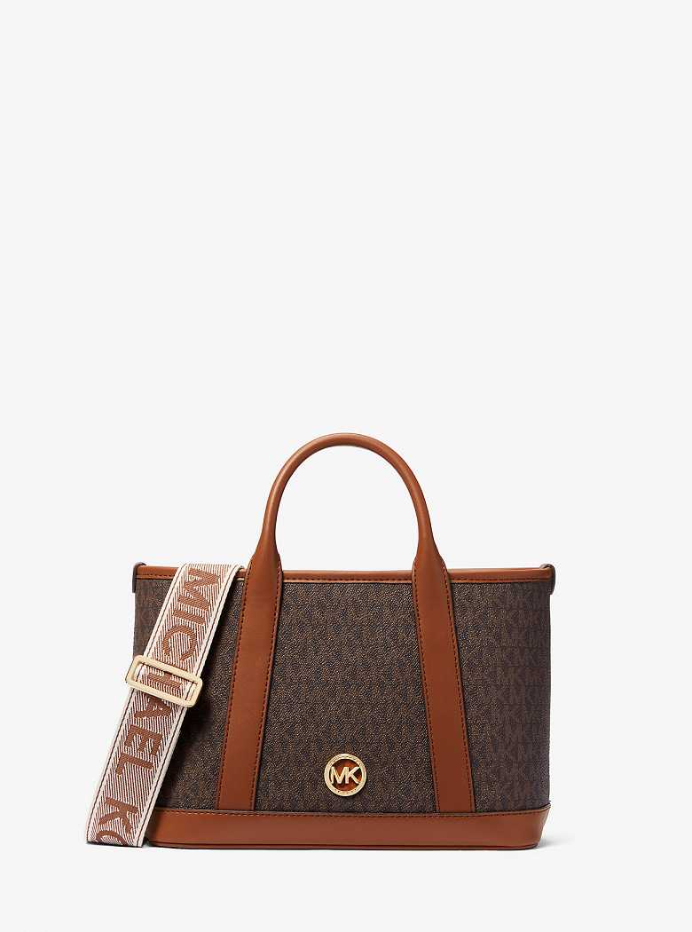 Michael Kors Luisa Small Signature Logo Brown/Luggage | SN-MK27353