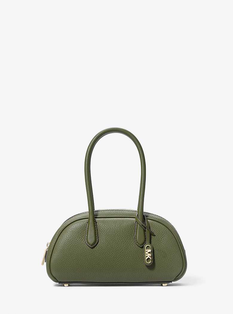 Michael Kors Lulu Small Pebbled Leather Smokey Olive | SN-MK27377