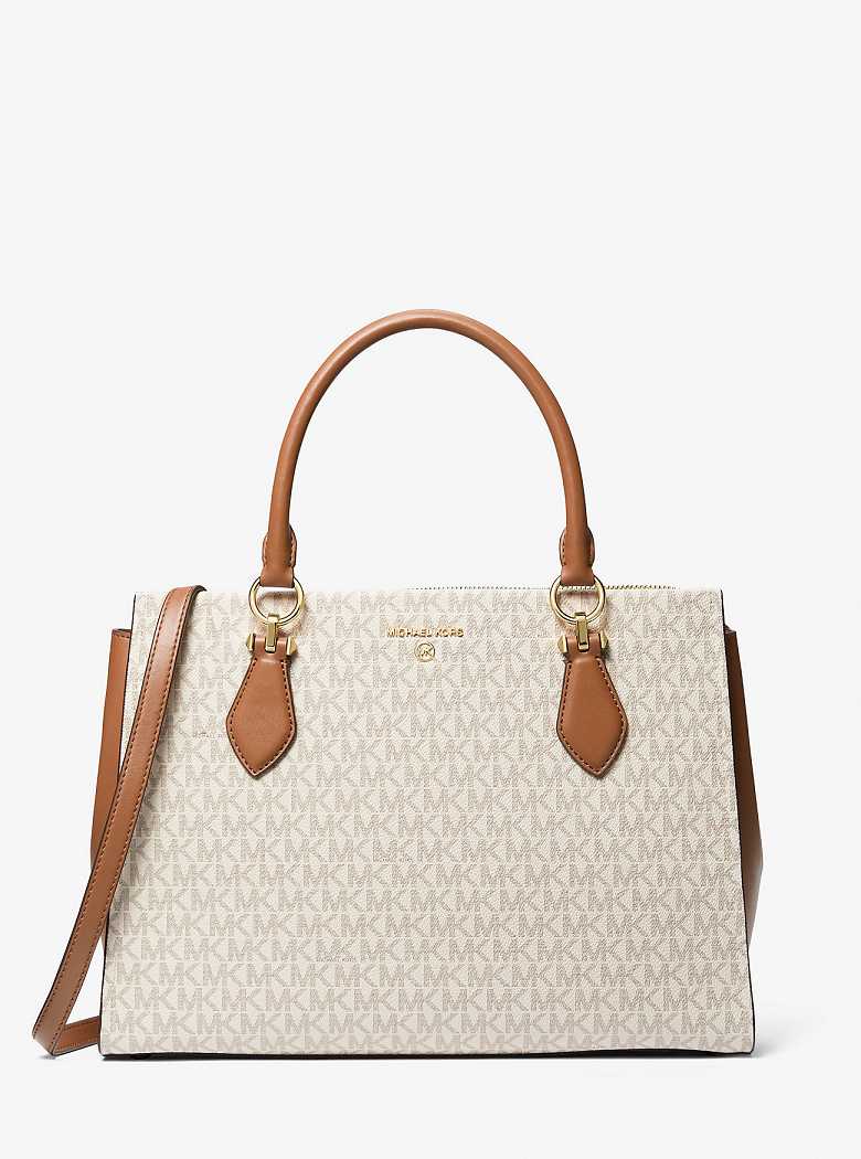 Michael Kors Marilyn Large Logo Vanilla/Acorn | SN-MK27305