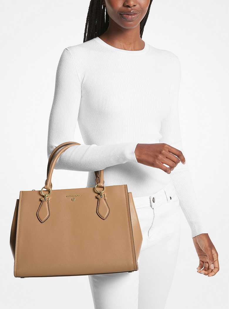 Michael Kors Marilyn Large Saffiano Leather Camel | SN-MK27301