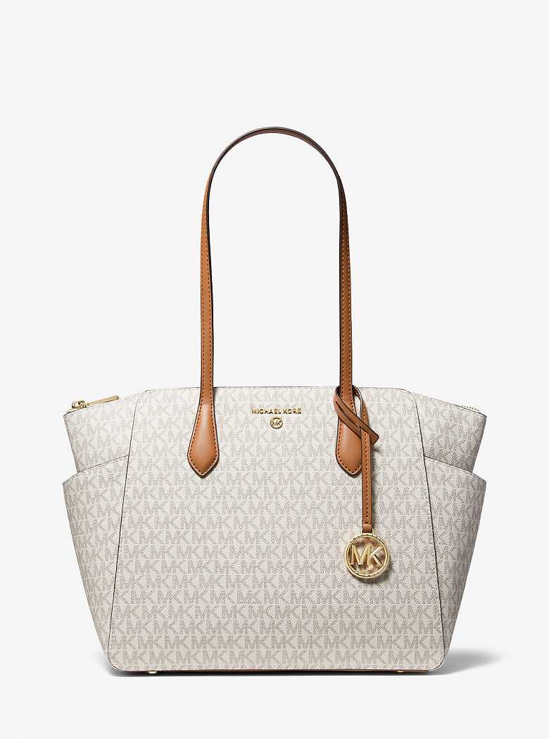 Michael Kors Marilyn Medium Logo Vanilla/Acorn | SN-MK26891