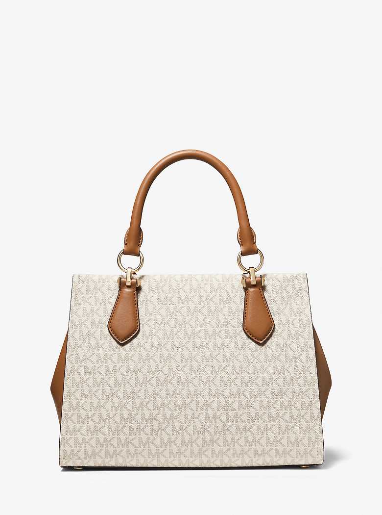 Michael Kors Marilyn Medium Logo Vanilla/Acorn | SN-MK27312