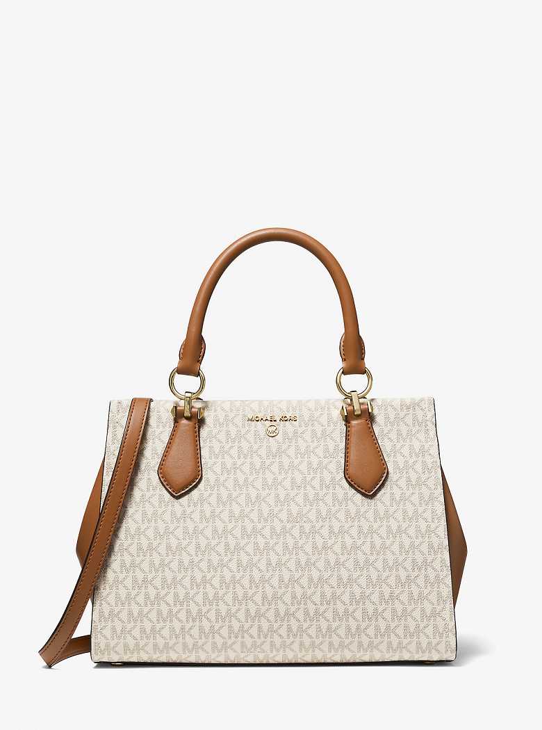 Michael Kors Marilyn Medium Logo Vanilla/Acorn | SN-MK27312